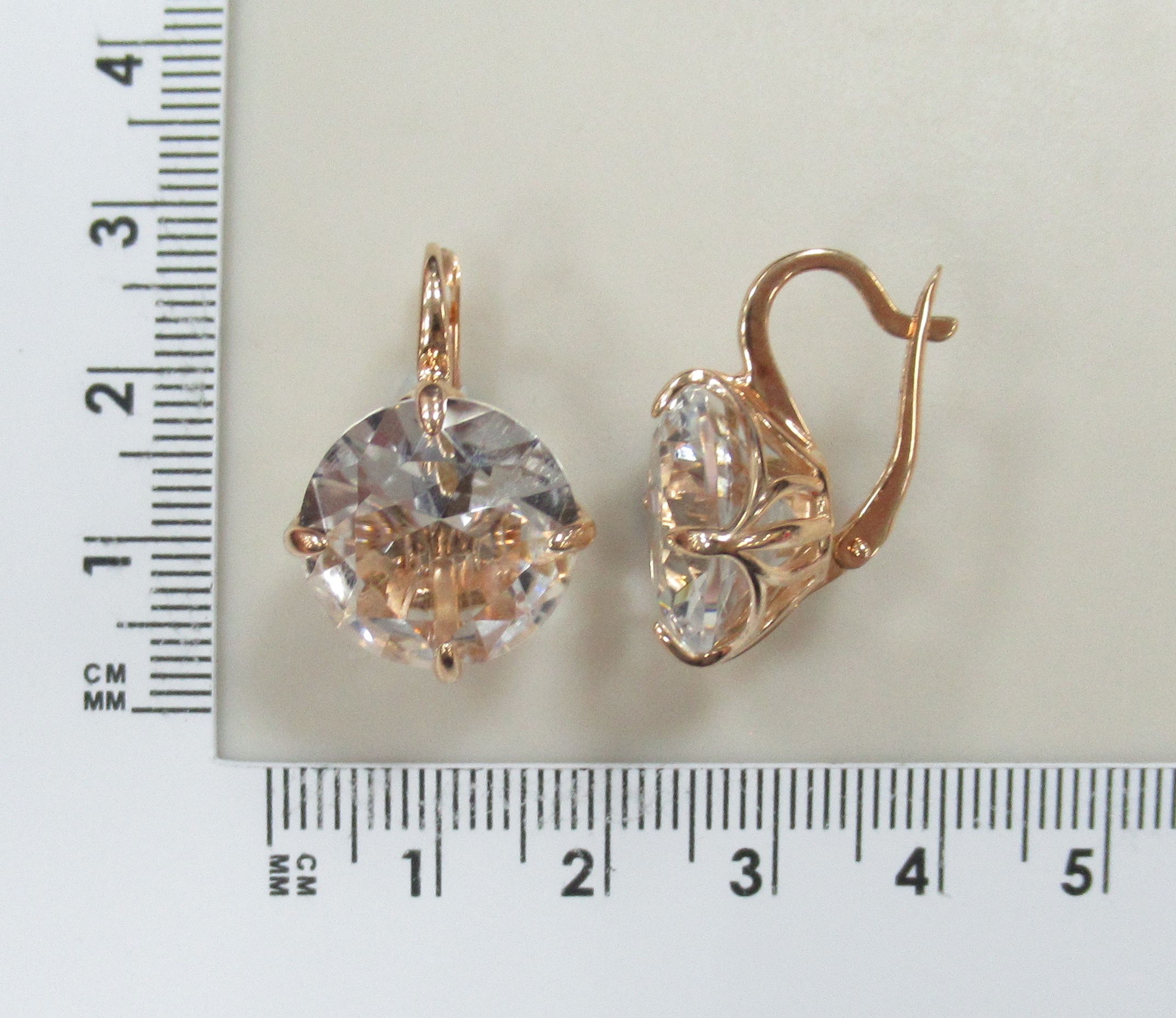 Серебряные серьги с горным хрусталем